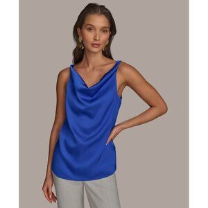 Donna Karan New York Women's Cowlneck Camisole Blue Size S MSRP $69